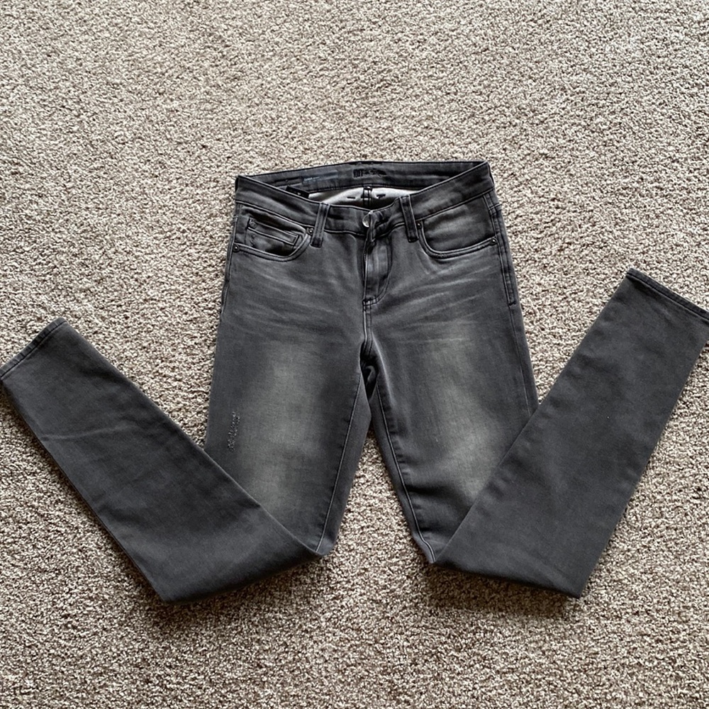 Gray denim jeans